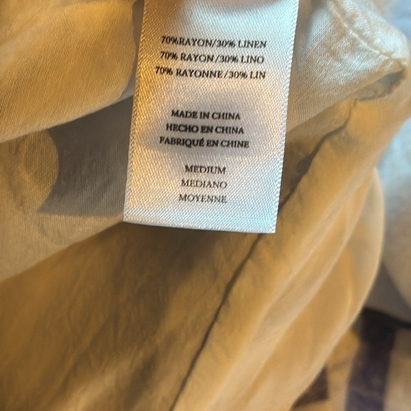 Rails Linen Tie Front Mini Dress Womens Medium Rayon Linen Blend Beachy Resort - Picture 8 of 11